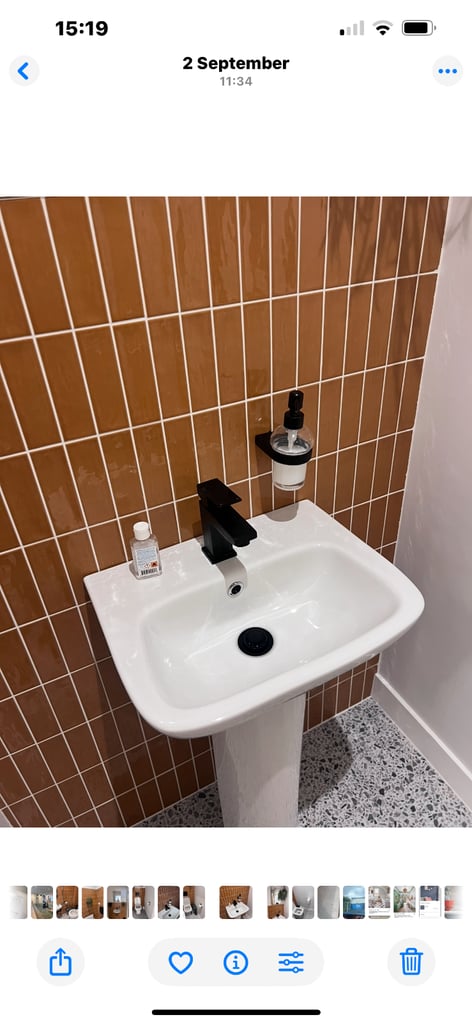 image for Orange brick gloss tiles 146 x 48 x 8mm