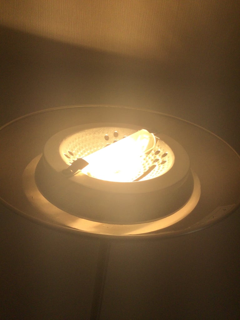 Uplighter Floor Lamp - Brushed Chrome, VGC