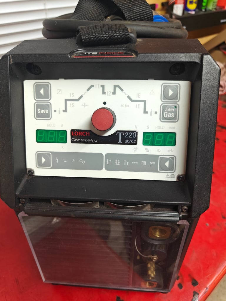 Lorch T220 AC/DC Tig welder 240v supply controlPro Panel gas cooled with loads of extras.