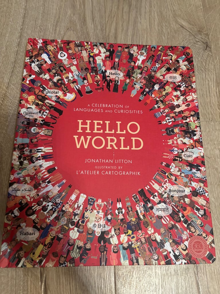image for Hello World, hard cover, lift flap book, pick up only 