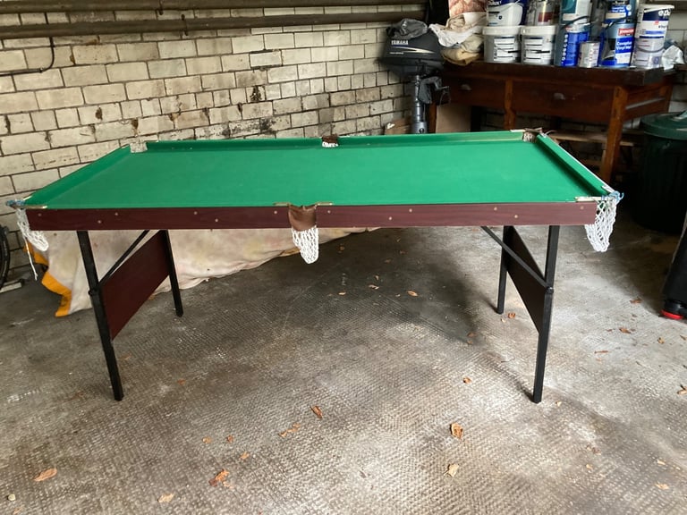 image for Collapsible pool table 190x90 cm plus cues, balls etc