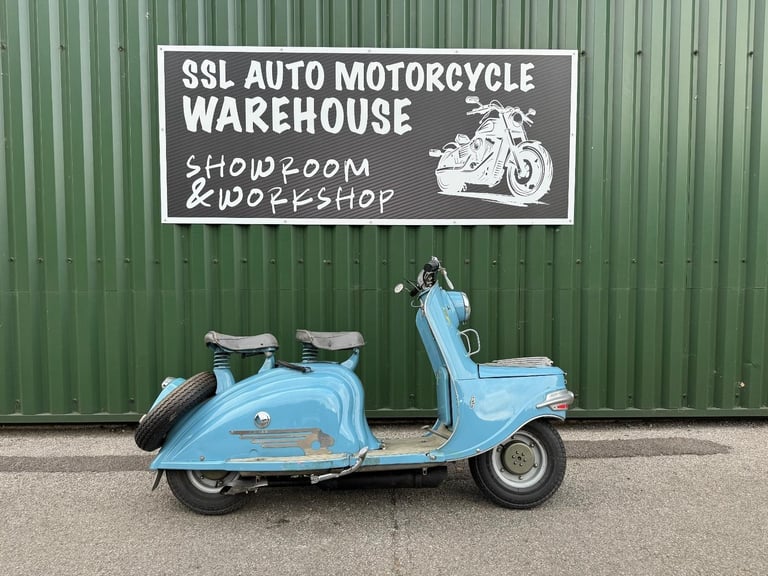image for Peugeot S57B Scooter 123cc Blue 1956 Running and Riding Project with V5 