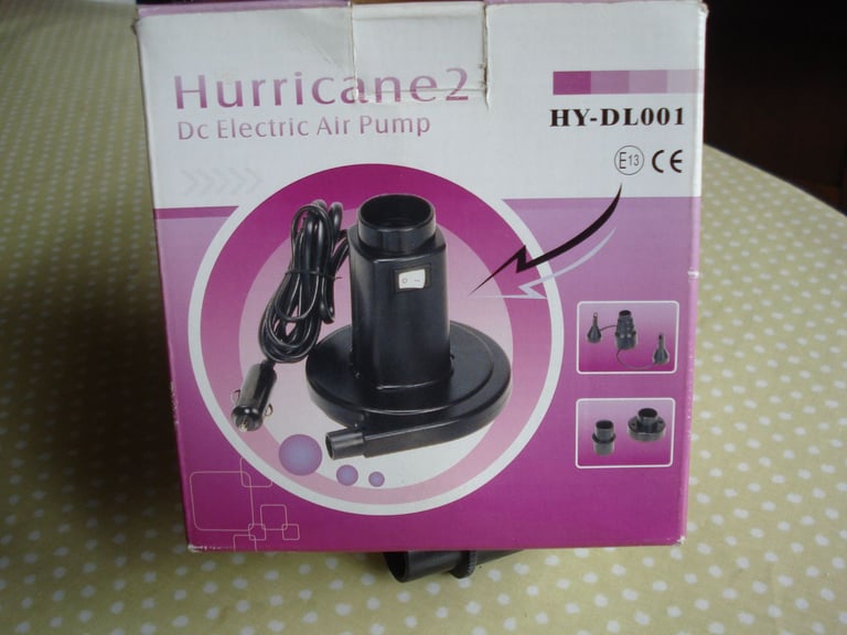 Hurricane2 DC Electric Air Pump used for camping or leisure activities