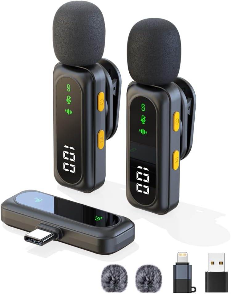 image for Wireless Lavalier Microphone for All Phones
