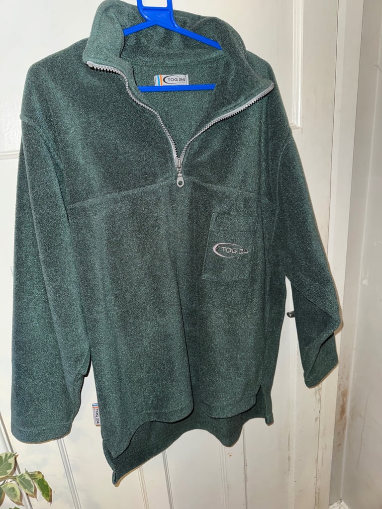 image for TOG24 Men's Green Fleece Full Zip Boardwear  Jacket Size Large