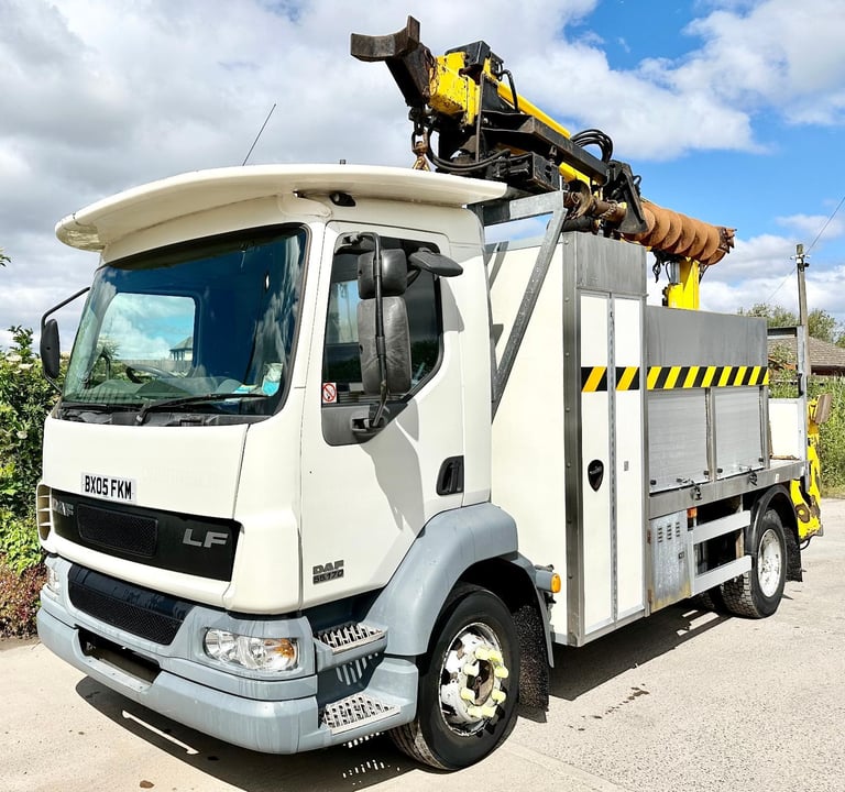 2005 DAF LF55,170 ATLAS CRANE AUGER TELEGRAPH POLE RACK DIRECT BT TRUCK