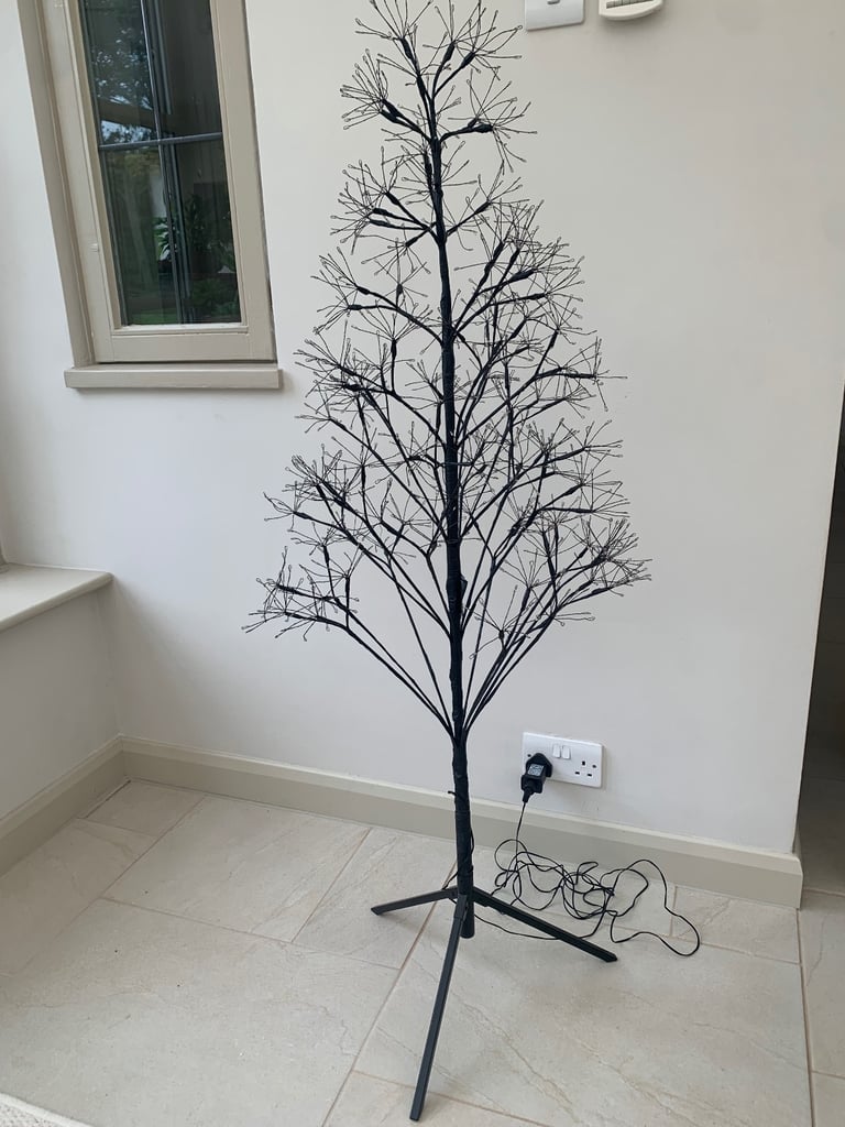 Black twig Christmas pre lit tree. 