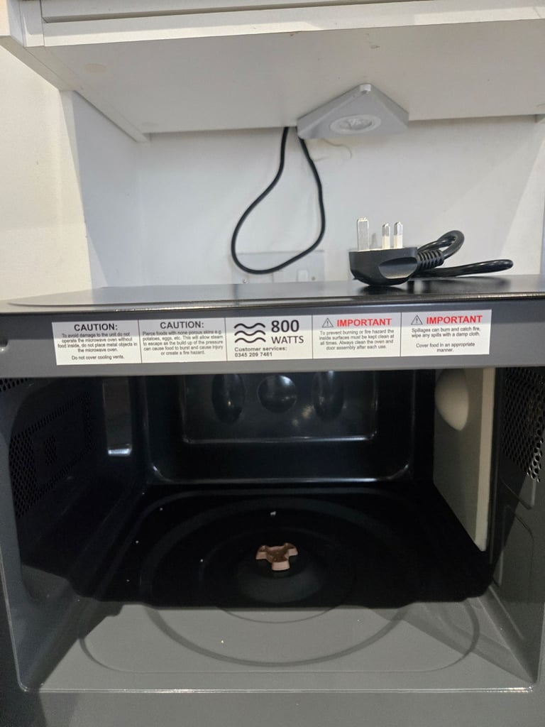 Brand new russell hobbs (rhm2060b) microwave with a small dent on the side (working perfectly)