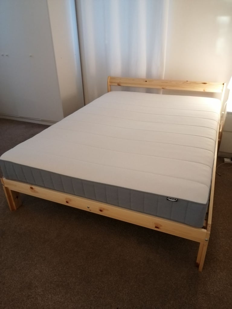 Double standard bed and mattress