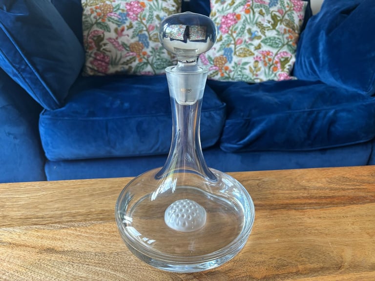 Beautiful Krosno Poland Dornberger London Handmade Glass Ships Decanter