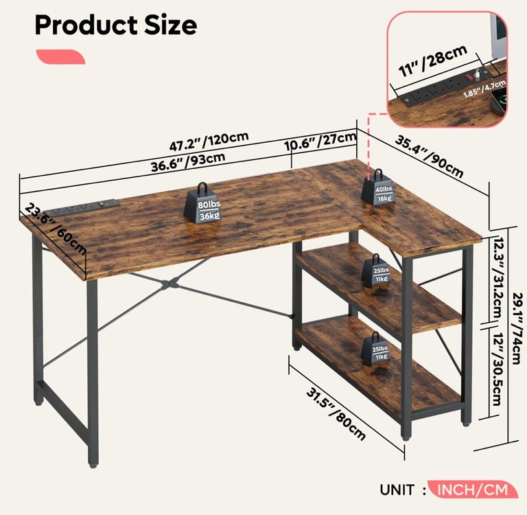 image for Desk L shape