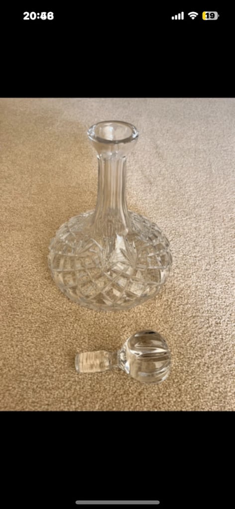 Vintage lead crystal decanter