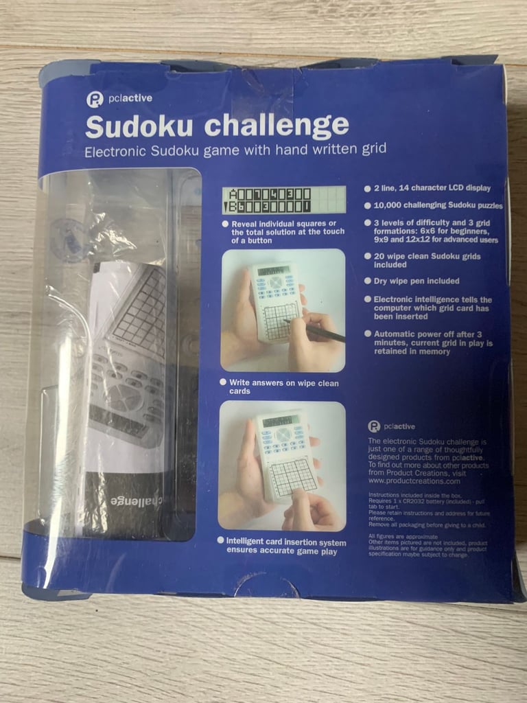 SUDOKU CHALLENGE Electronic Hand Held Game - PCL Active PA-SU101 Brand New