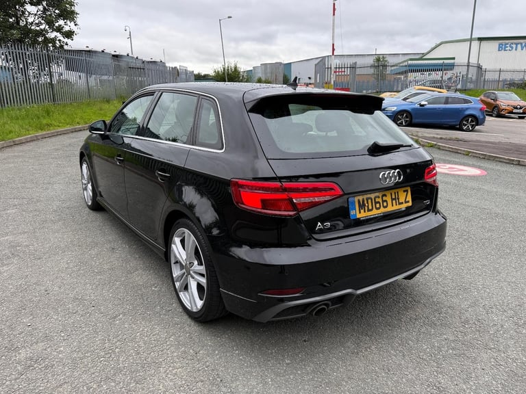 2016 66 REG AUDI A3 S LINE 1.6 DIESEL 5 DOOR BLACK HATCHBACK EURO 6 ULEZ