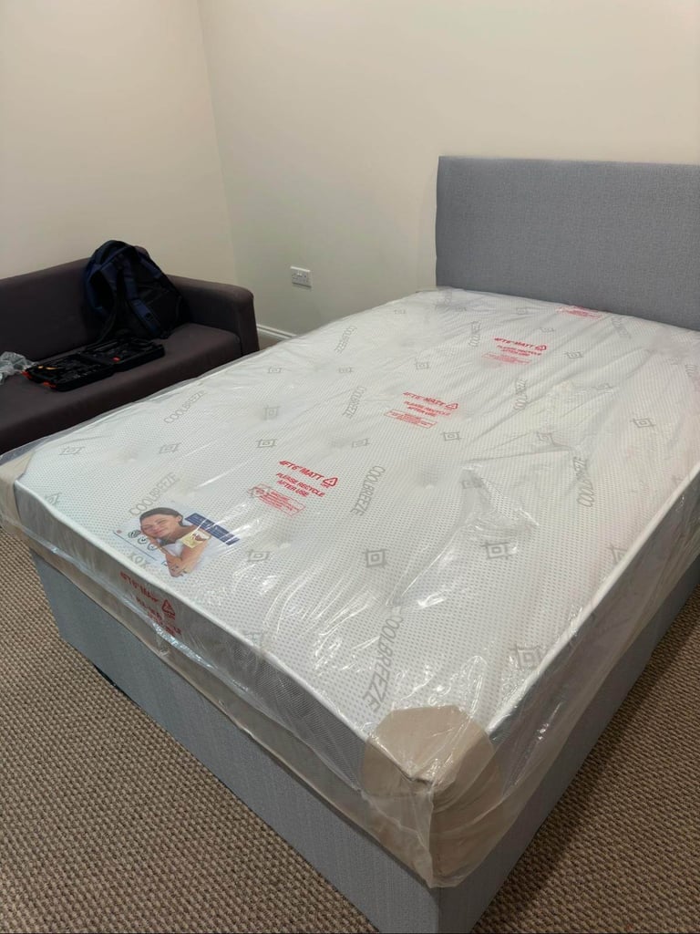 Premium DIVAN 4FT6 Double Bed Base With Storage Drawers & Mattress – Flat 20% Off 