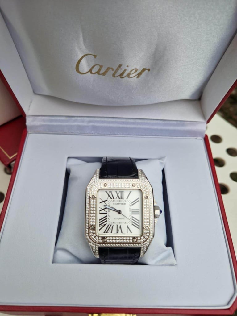 image for Men cartier watch super lux iced santos