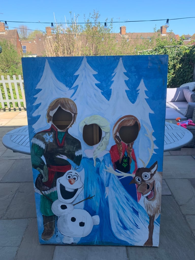 image for Disney out door face cut out face board frozen kids child’s 