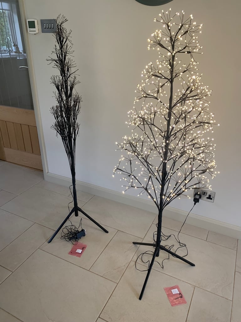 Black twig Christmas pre lit tree. 