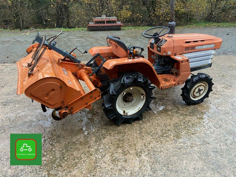 KUBOTA B1400 4X4 COMPACT TRACTOR & ROTOVATOR ALL WORKING WELL SEE VIDEO