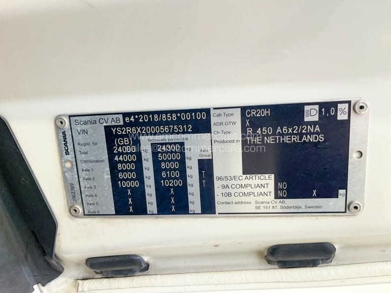 2022 (72) SCANIA R450 HIGHLINE 6X2 MIDLIFT