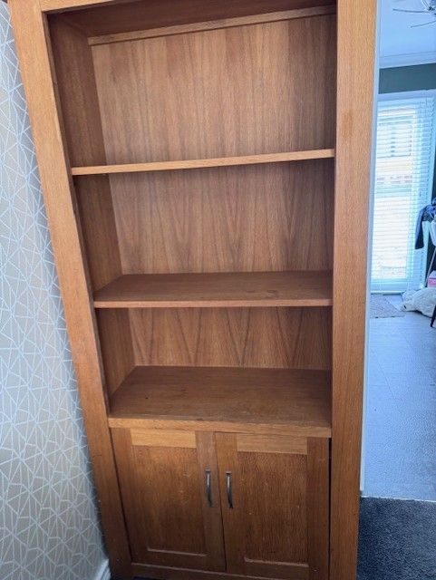 Oak Shelves with cupboard - NEXT