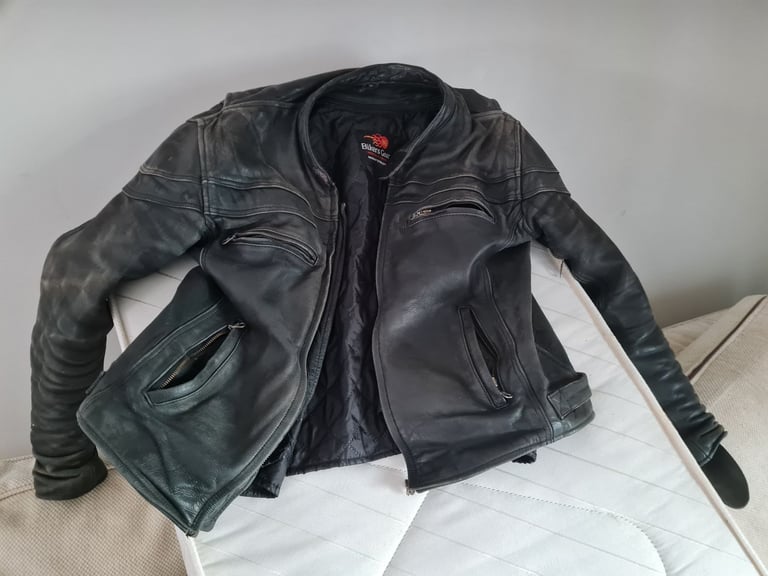 Leather motorcycle jacket