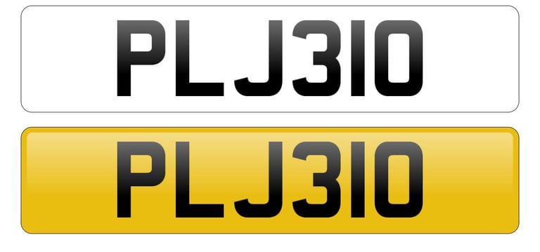 image for PLJ 310 Number plate on retention 