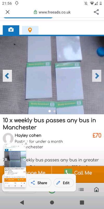 7x weekly bus pass. Any bus