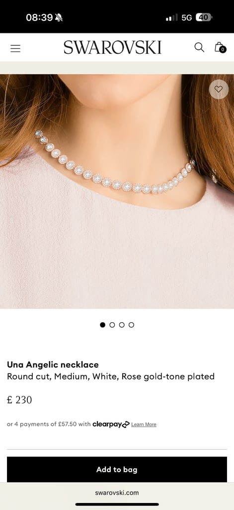 Swarovski Una Angelic necklace