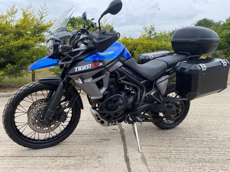 2015 65 TRIUMPH TIGER 800 XCX BLUE FULL LUGGAGE ABS ENDURO ADVENTURE TOURER