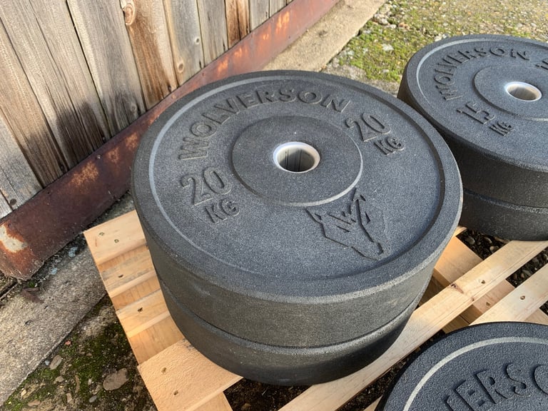 100kg Wolverson Olympic Bumper Plate Set (#1073) 