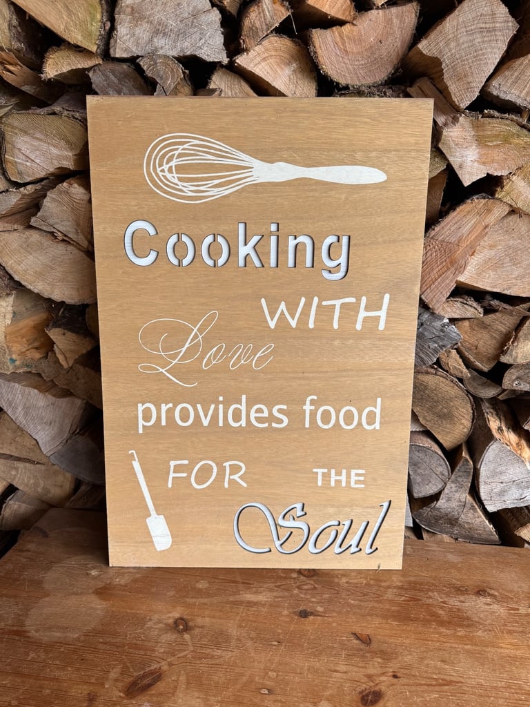 image for Cooking with love sign