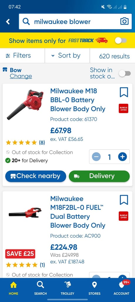 image for Brand new Milwaukee M18 BBL blower no battery included 