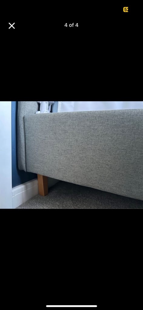 image for Grey single bed