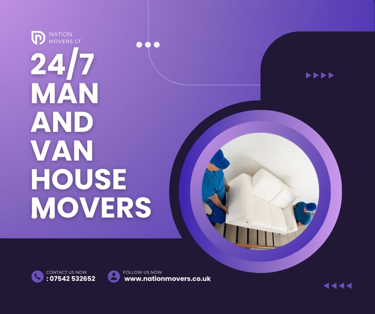 Man and Van Hire 24/7 – House Furniture Piano Movers, Office Clearance & Rubbish Removals
