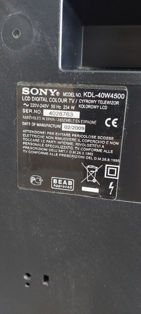 40 inch Sony Freeview Tv