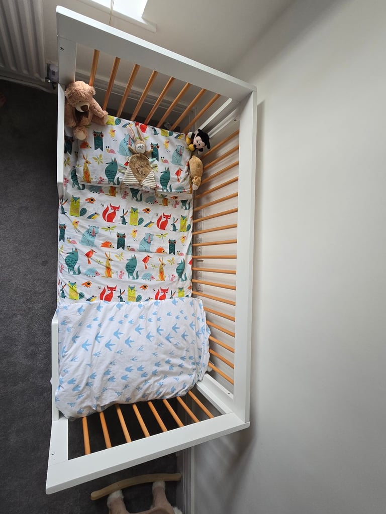 Maya cot bed from OBaby. White colour. 