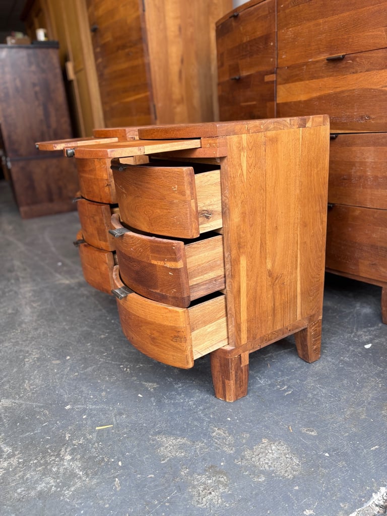 Barker and Stonehouse Rye reclaimed solid wood pair of bedside drawers ! 