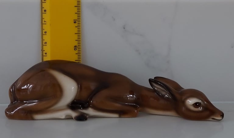 Ceramic Deer Lying Down Ornament