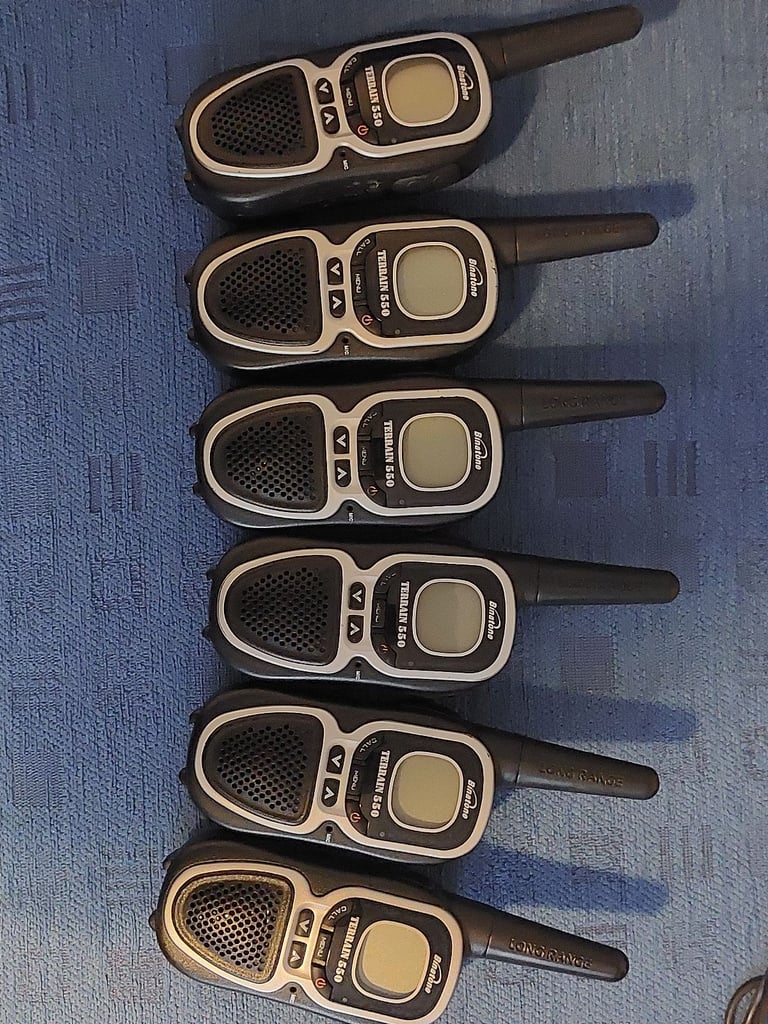 6 Binatone Terrain 550 Walkie Talkies