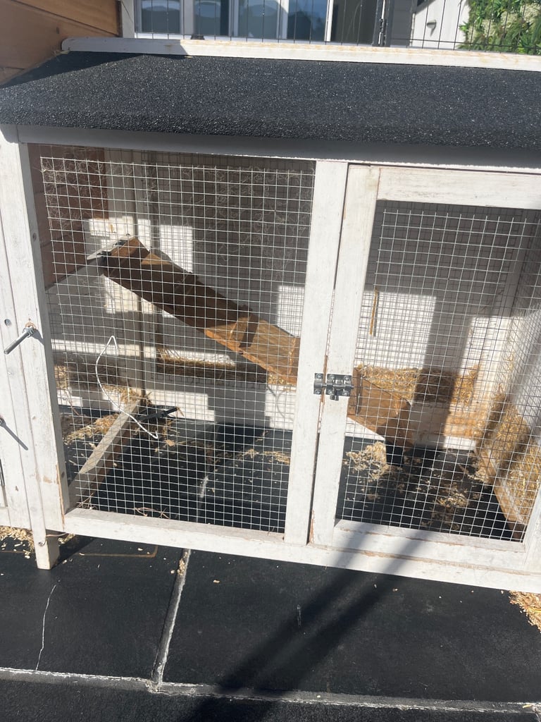 Customised Double rabbit hutch cage 