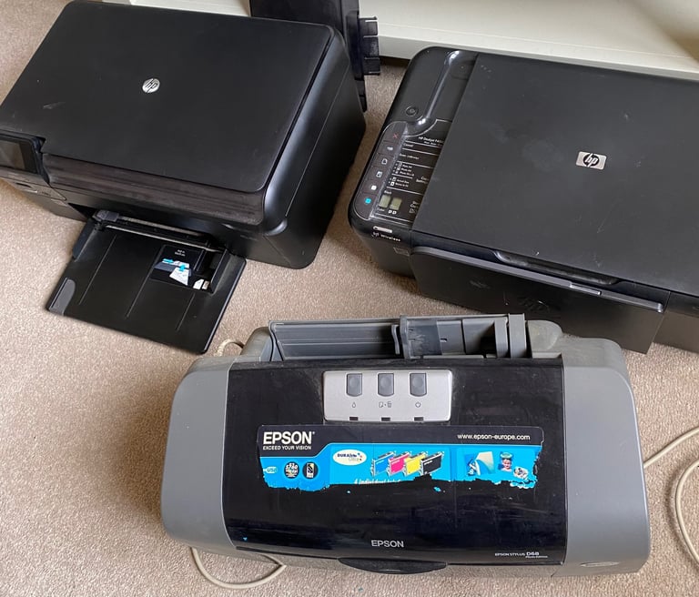 Used printers & wires/connections ect