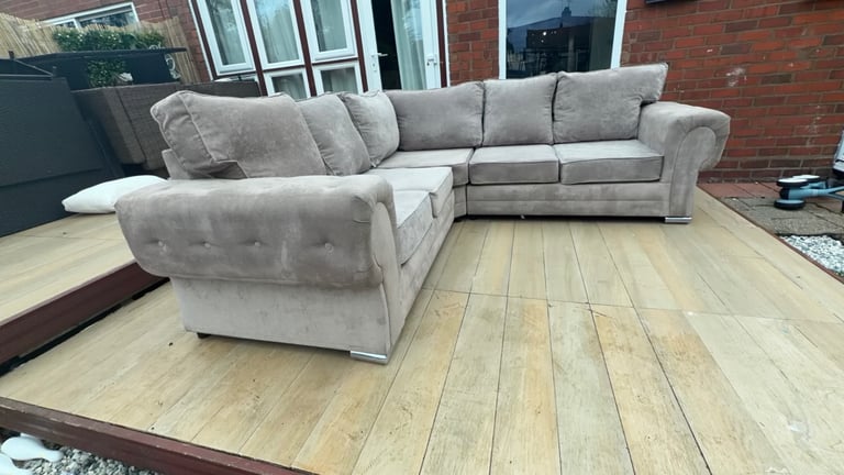 Beige Verona Corner Sofa 