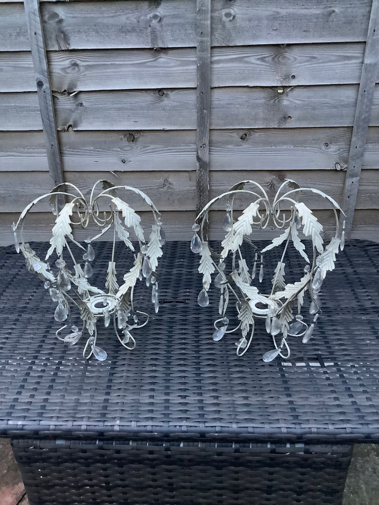 image for Two Matching Shabby Chic Look Chandelier 