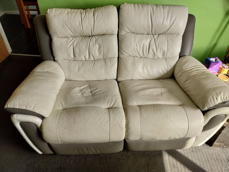 2 seater leather sofa and arm chair