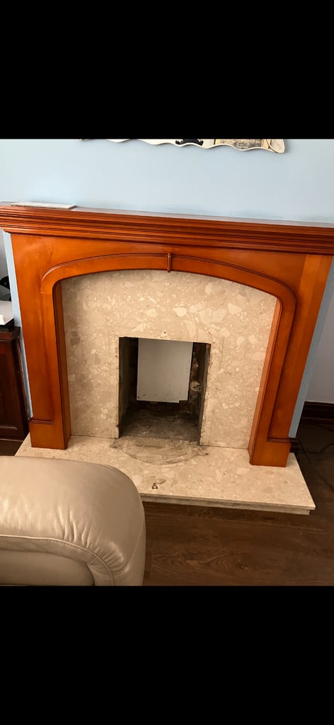 image for A solid wood fire surround