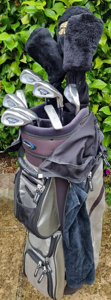 SKYMAX 3-SW, woods 1-3-5, Vantage soft-face putter, SKYMAX trolley bag & EXTRA's