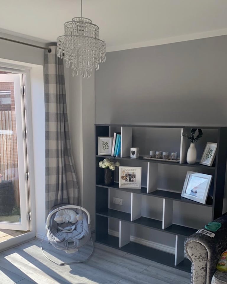 image for Grey & White storage cabinet 