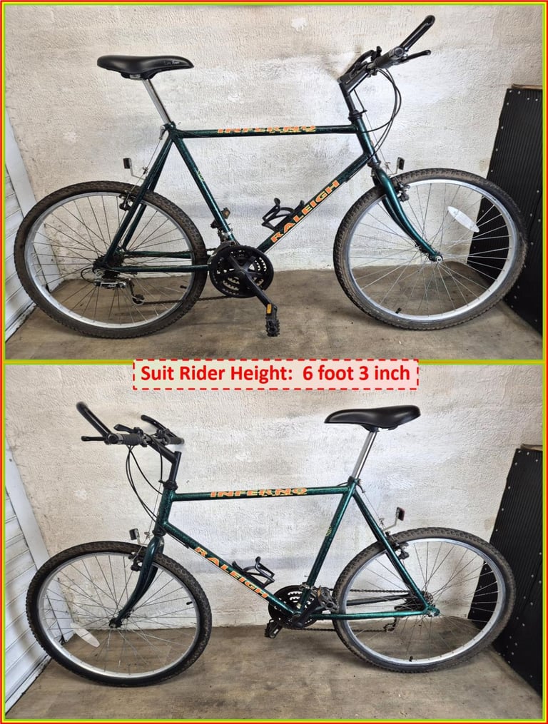 Raleigh Inferno Bike - 15 Speed – 26 inch wheels.