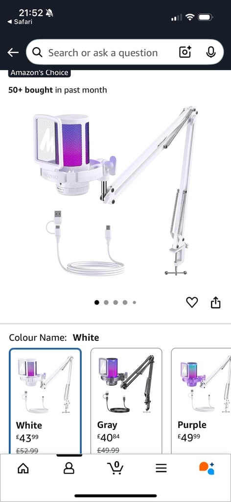 MAONO USB Gaming Microphone with Noise Cancellation